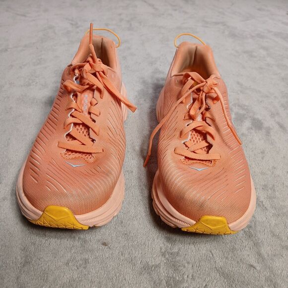 HOKA ONE ONE Rincon 3 Womens 6.5 B Running Shoes Coral Peach Lightweight Cushion - Picture 2 of 11